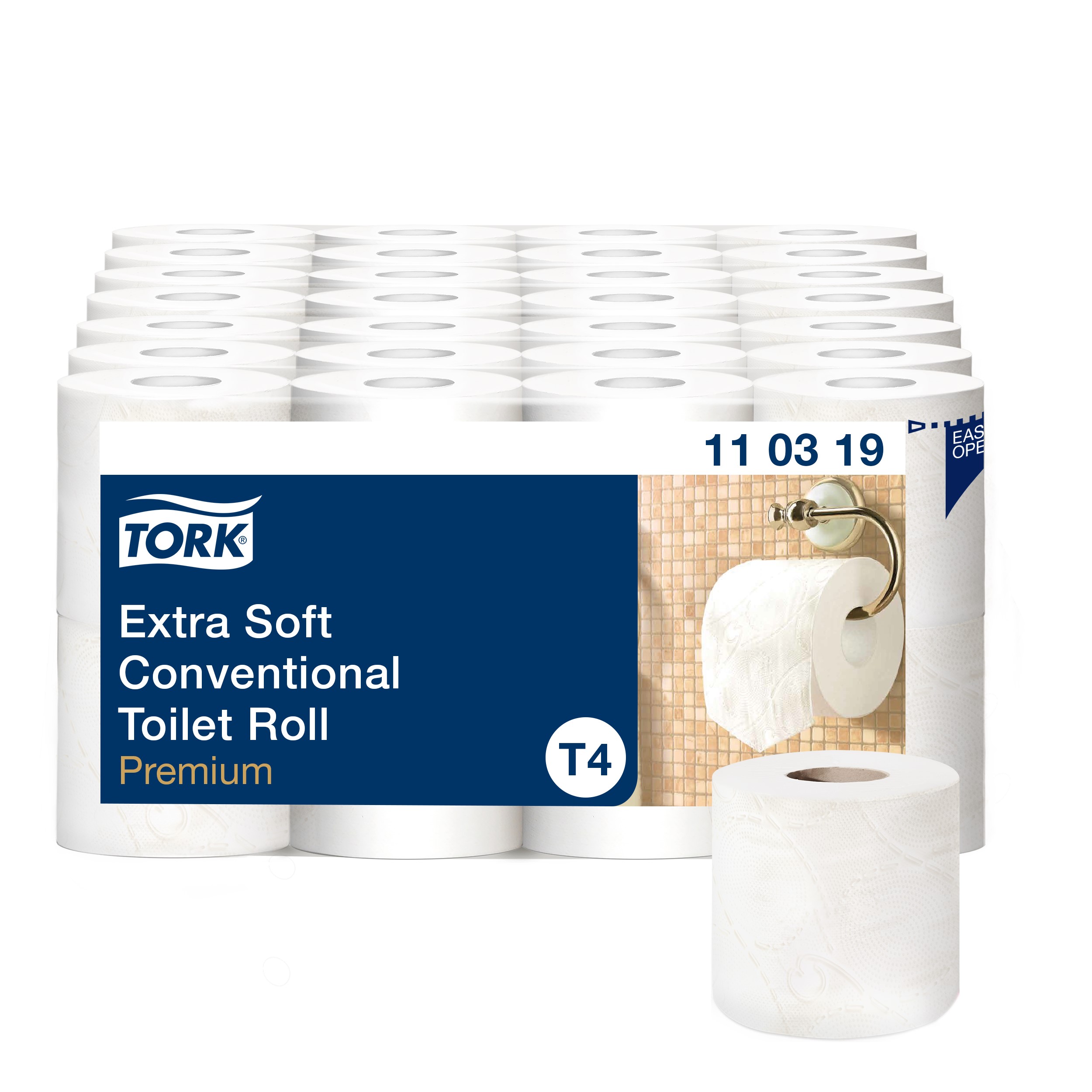 Toalettpapper T4 Premium extra mjukt 3-lager 
9,8cmx19,1m vit