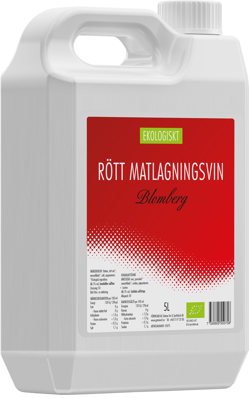 Matlagningsvin rött 5% EKO