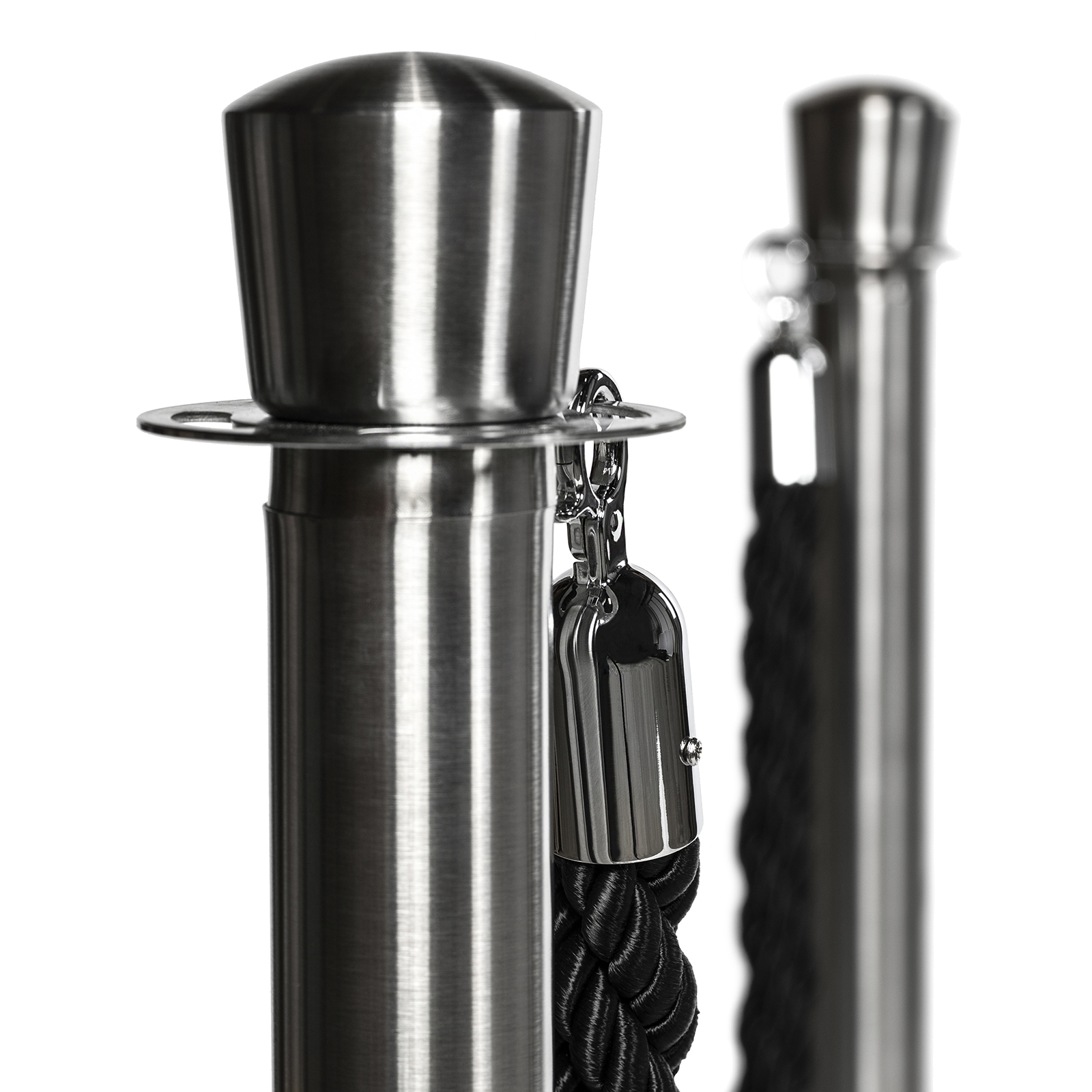 Köstolpe set om 2 i rostfritt
Med svart rep i linne