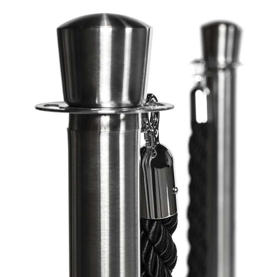 Köstolpe set om 2 i rostfritt
Med svart rep i linne