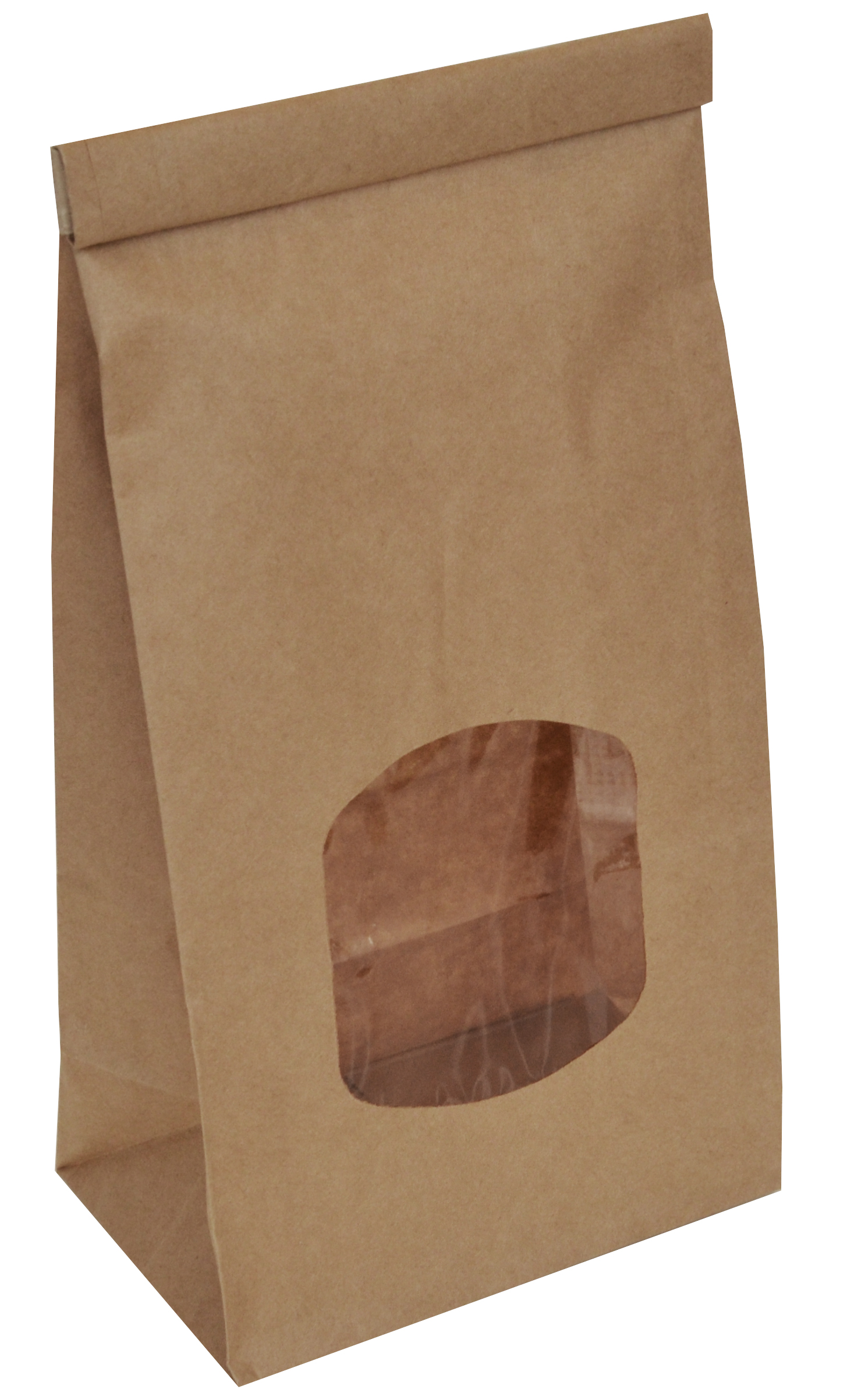 Brödpåse SOS med fönster Brun