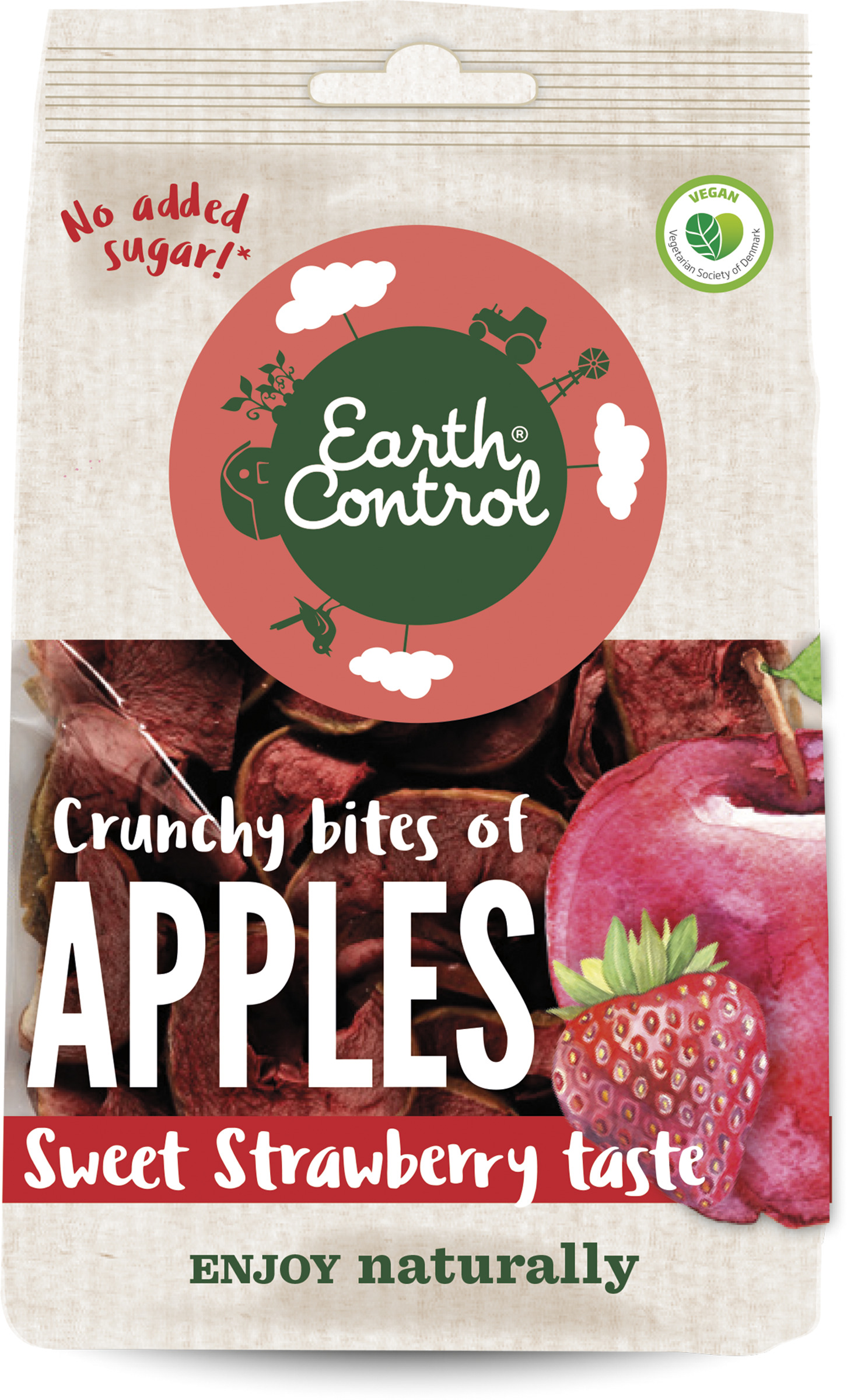 Äppelbitar jordgubbsmak