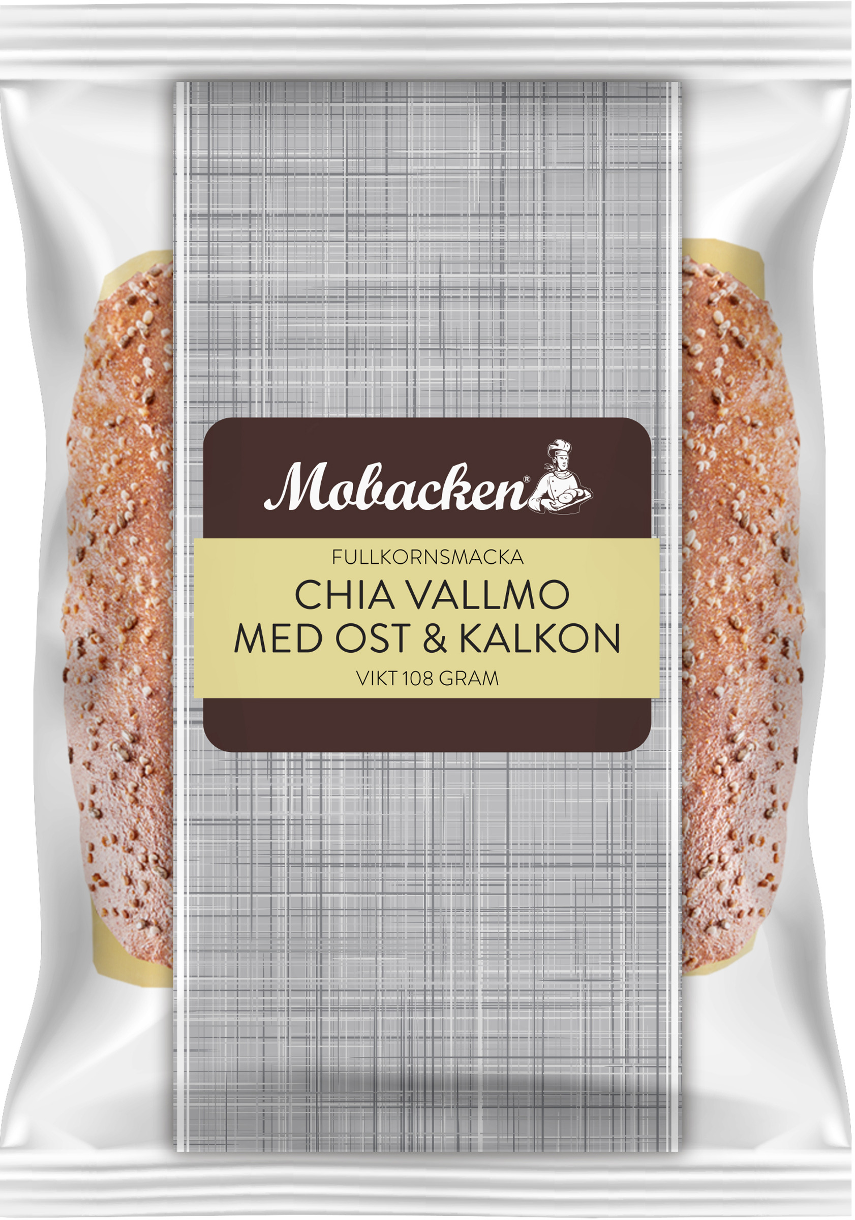 Fullkornsmacka Chia Vallmo Ost & Kalkon