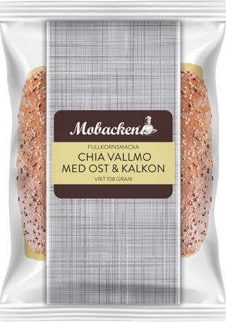 Fullkornsmacka Chia Vallmo Ost & Kalkon