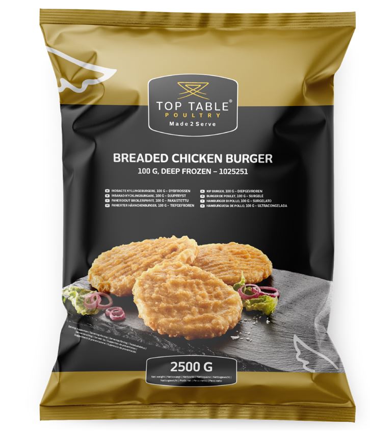 Kycklingburgare Inbakad 100g