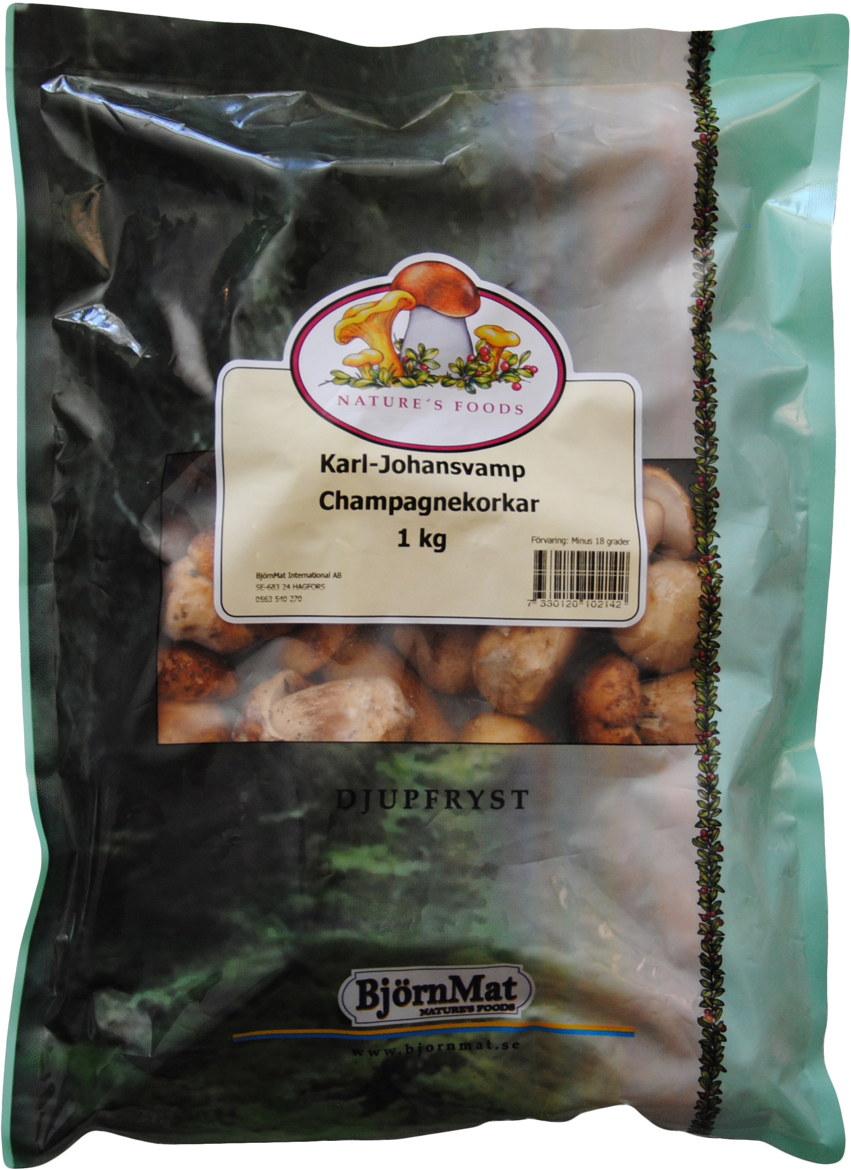 Fryst Karl-Johan svamp champagnekorkar