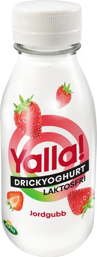 Yalla Drickyoghurt Jordgubb 0,5% Laktosfri
