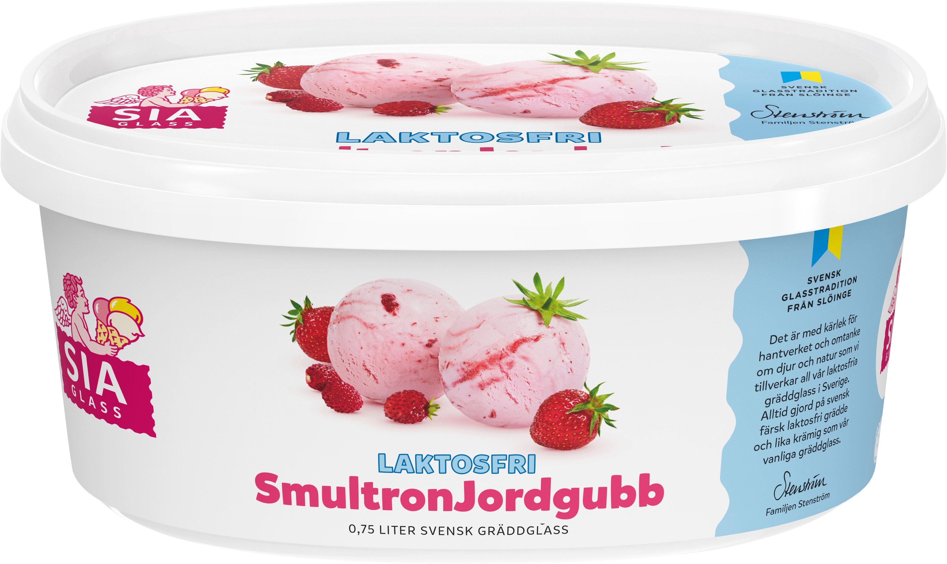 Gräddglass Smultron Jordgubb Laktosfri