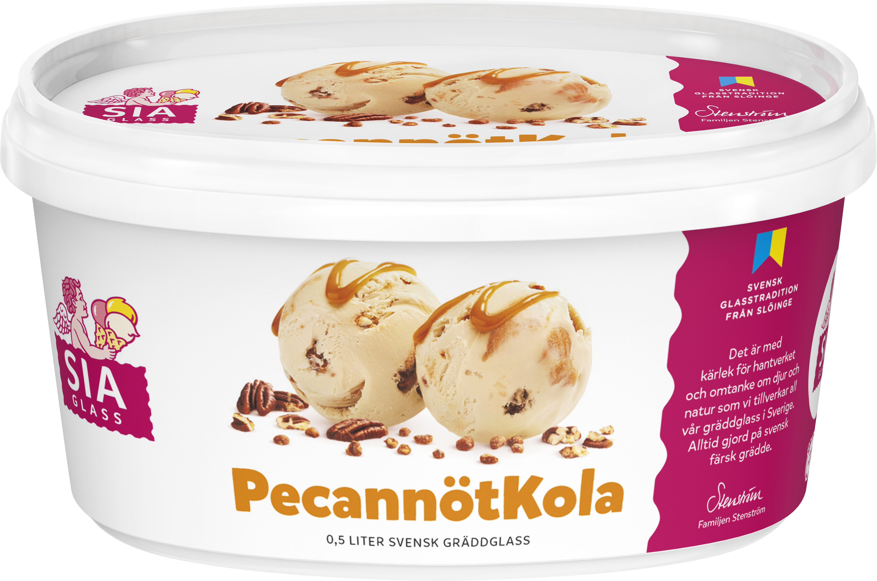 Gräddglass Pecannötkola