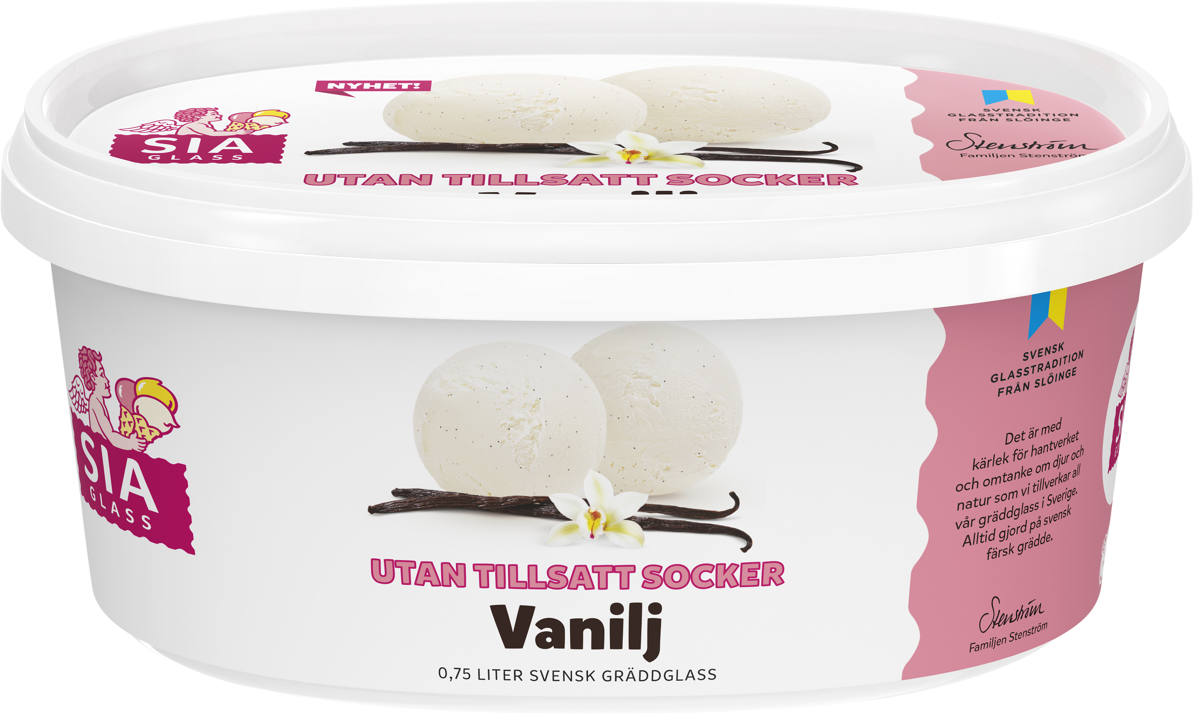 Glass Vanilj Utan Tillsatt Socker