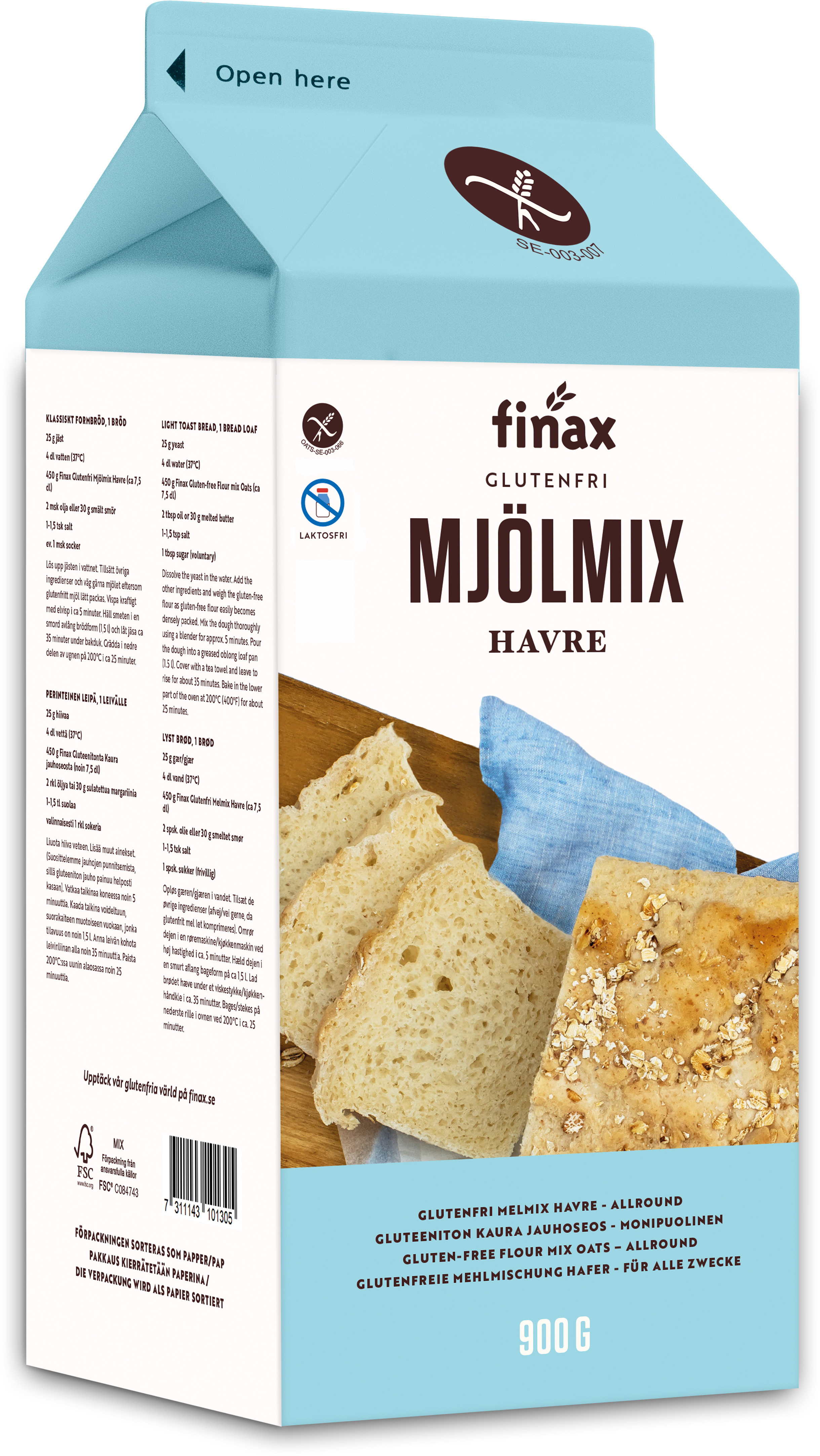 Havre Mjölmix Glutenfri