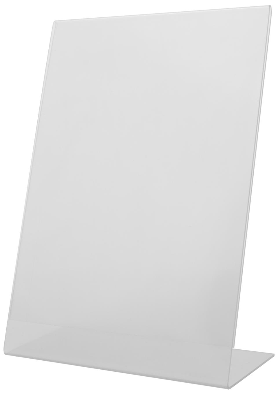 Plexiställ A4 lutande 2mm transparent plexi