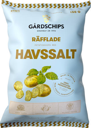 Räfflade Chips Med Havssalt