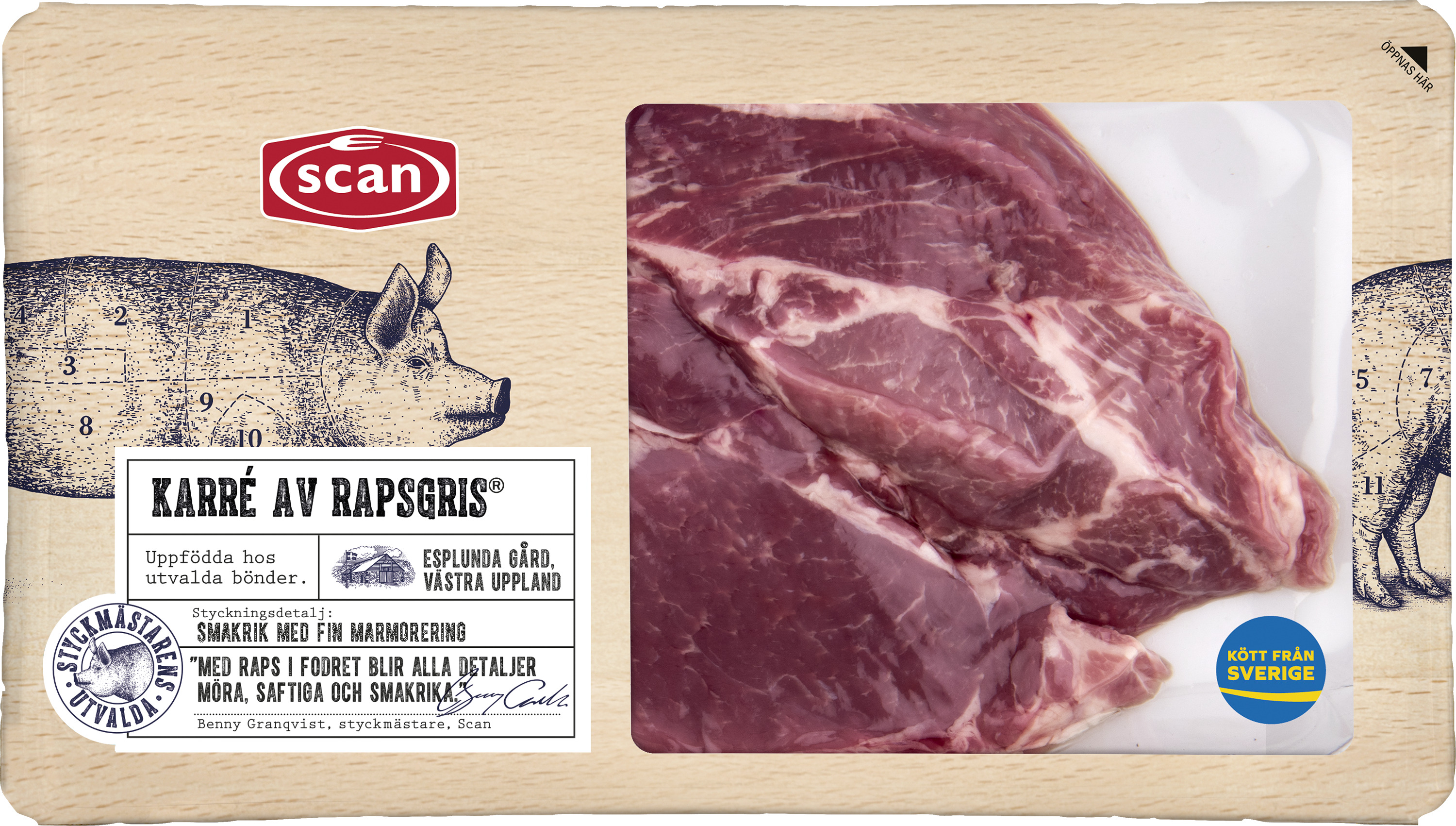 Fläskkarré Rapsgris Sverige