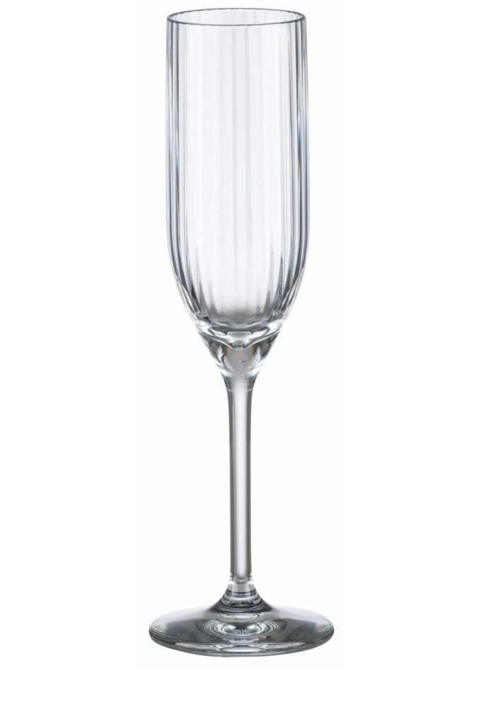 Stripe Champagneglas PC Plast 18cl Ø50mm 235mm