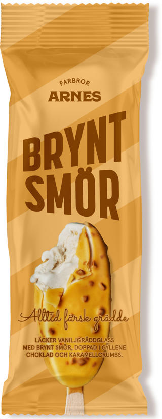 Glasspinne Farbror Arnes Brynt Smör