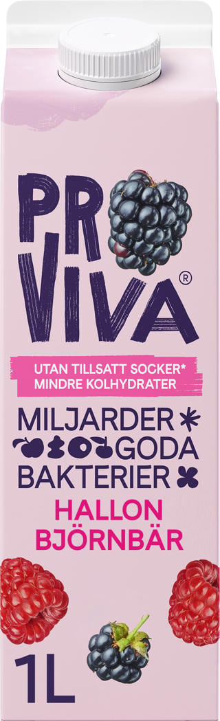 Proviva Hallon Björnbär Utan Tillsatt Socker