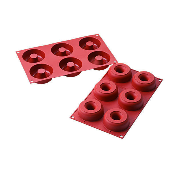 Silikonform SF170 Donuts Röd GN1/3 98ml
Ø75 x 28mm