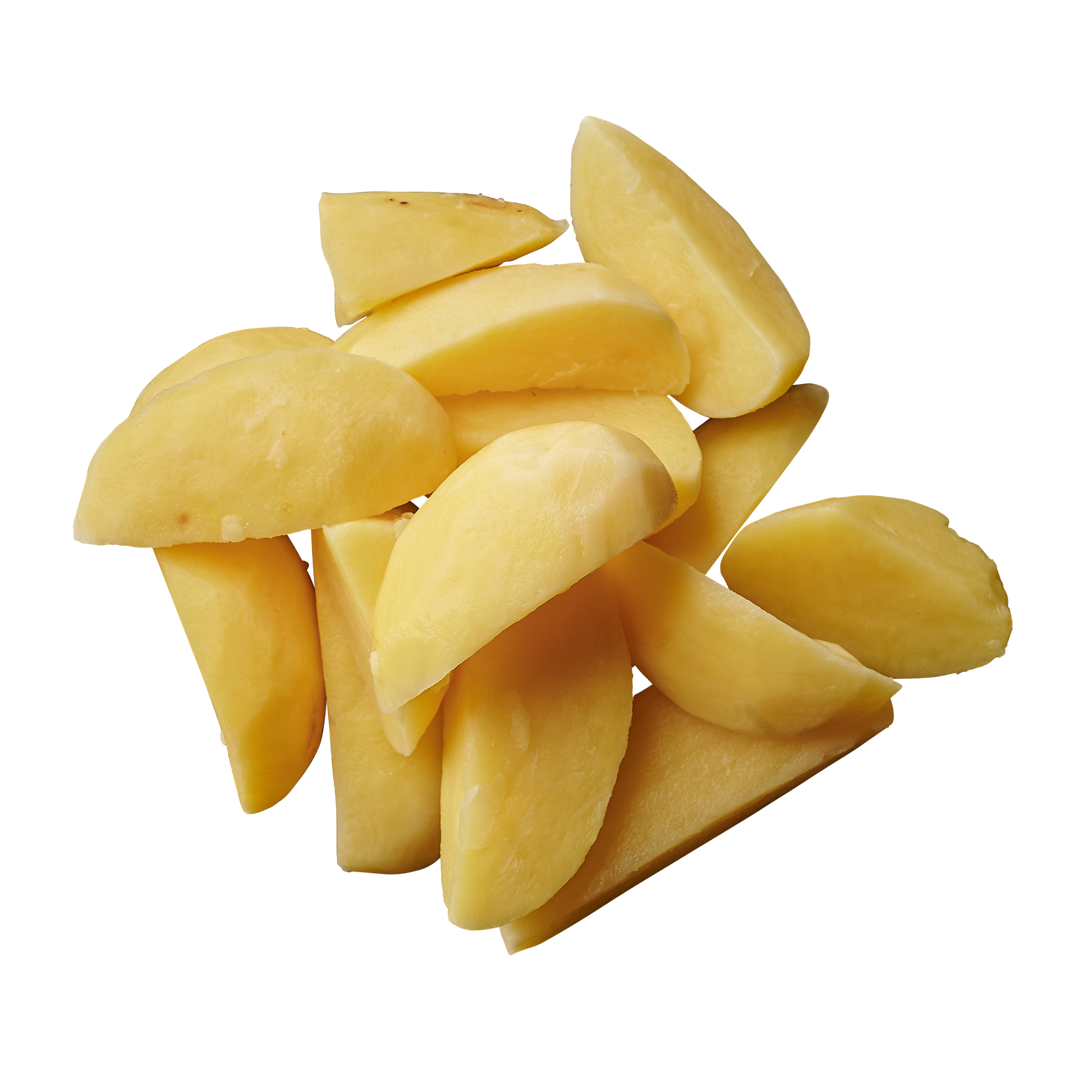 Potatis Skalad klyftad