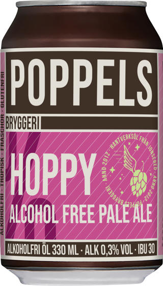 Poppels Hoppy Pale Ale Alkoholfri Glutenfri BRK