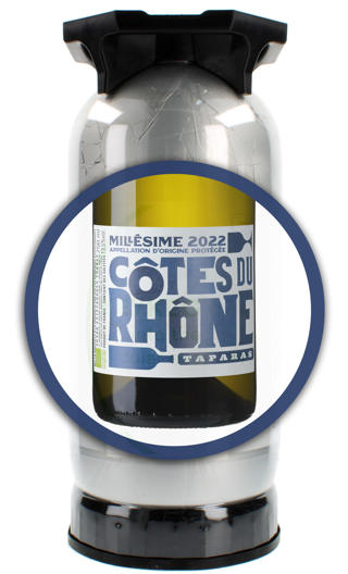 Taparas Côtes du Rhône Blanc KEYKEG EKO