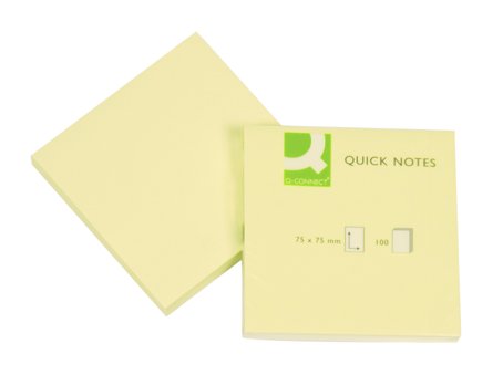 Notislappar 76x76mm Gul