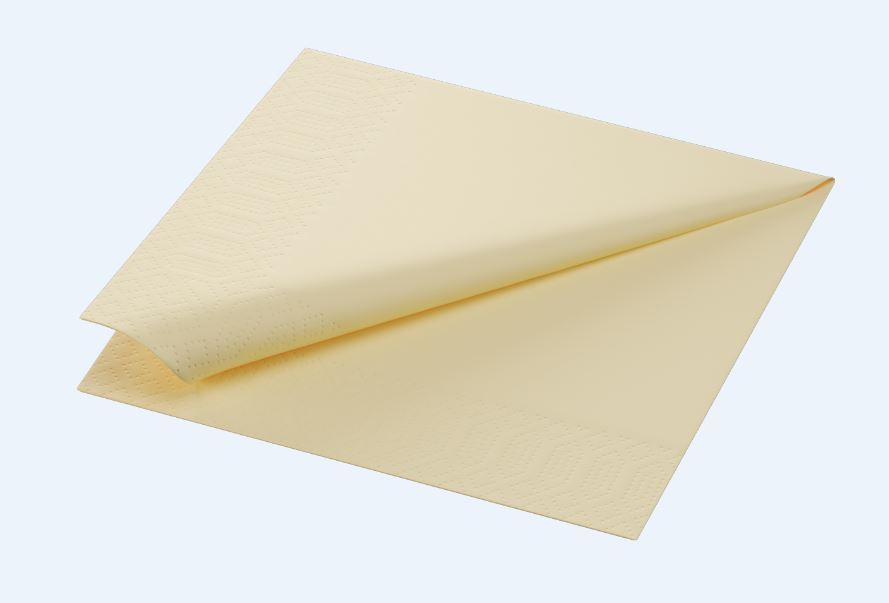 Servett 1/4-vikt 3-lag 33x33cm Vanilj