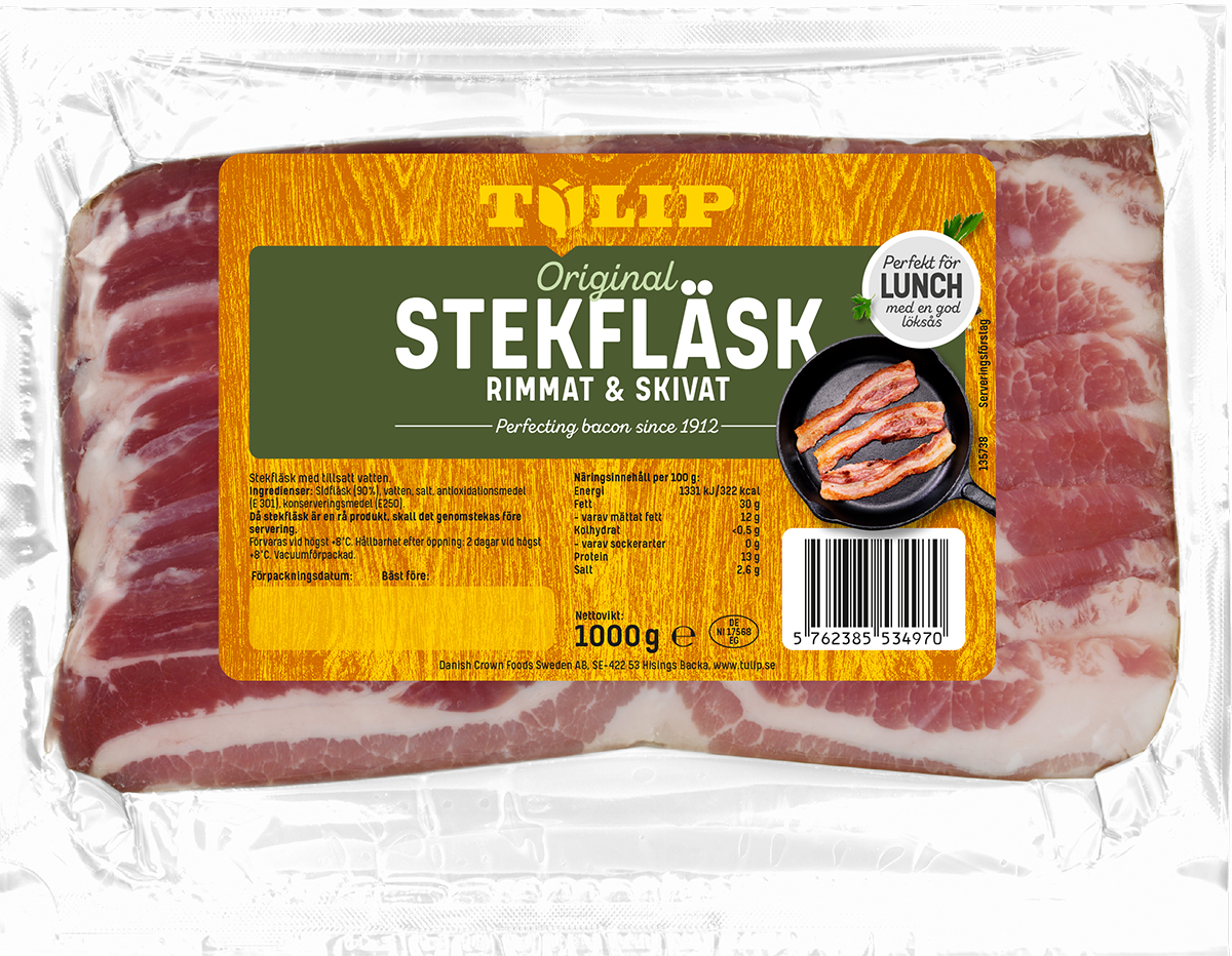 Stekfläskt Rimmat Skivat