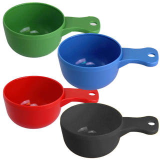 Kåsa rund plast blandade färger 25cl