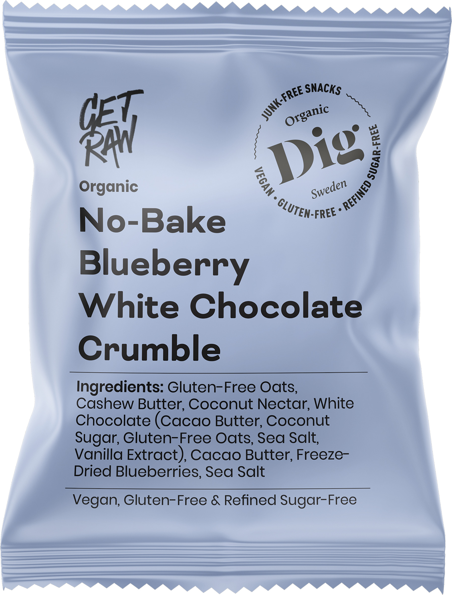 No-Bake Blueberry White Chocolate Crumble
Ekologisk