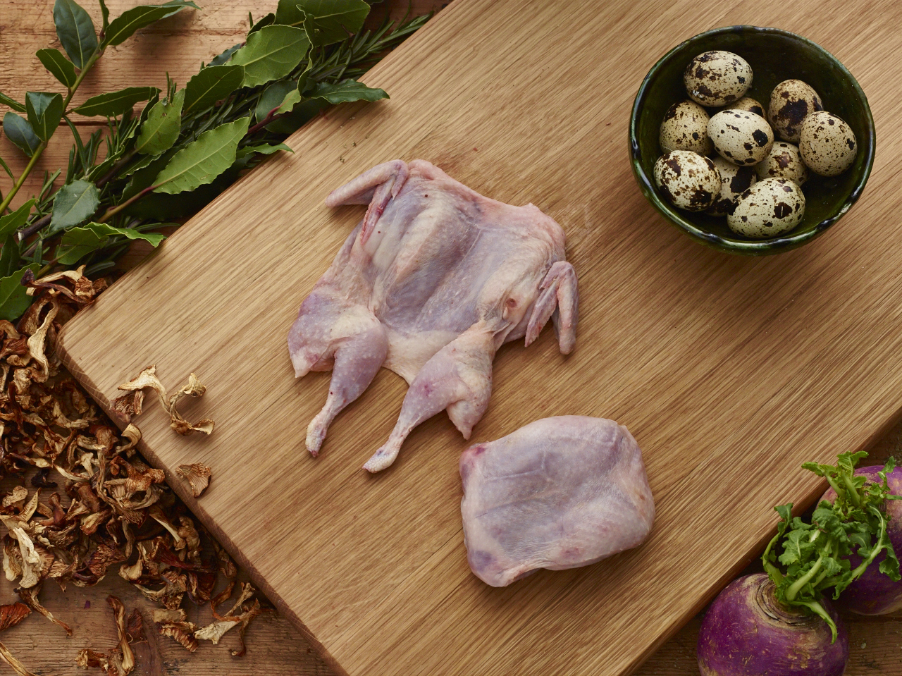 Vaktel Crapaudine Hel Urbenad ca 130g