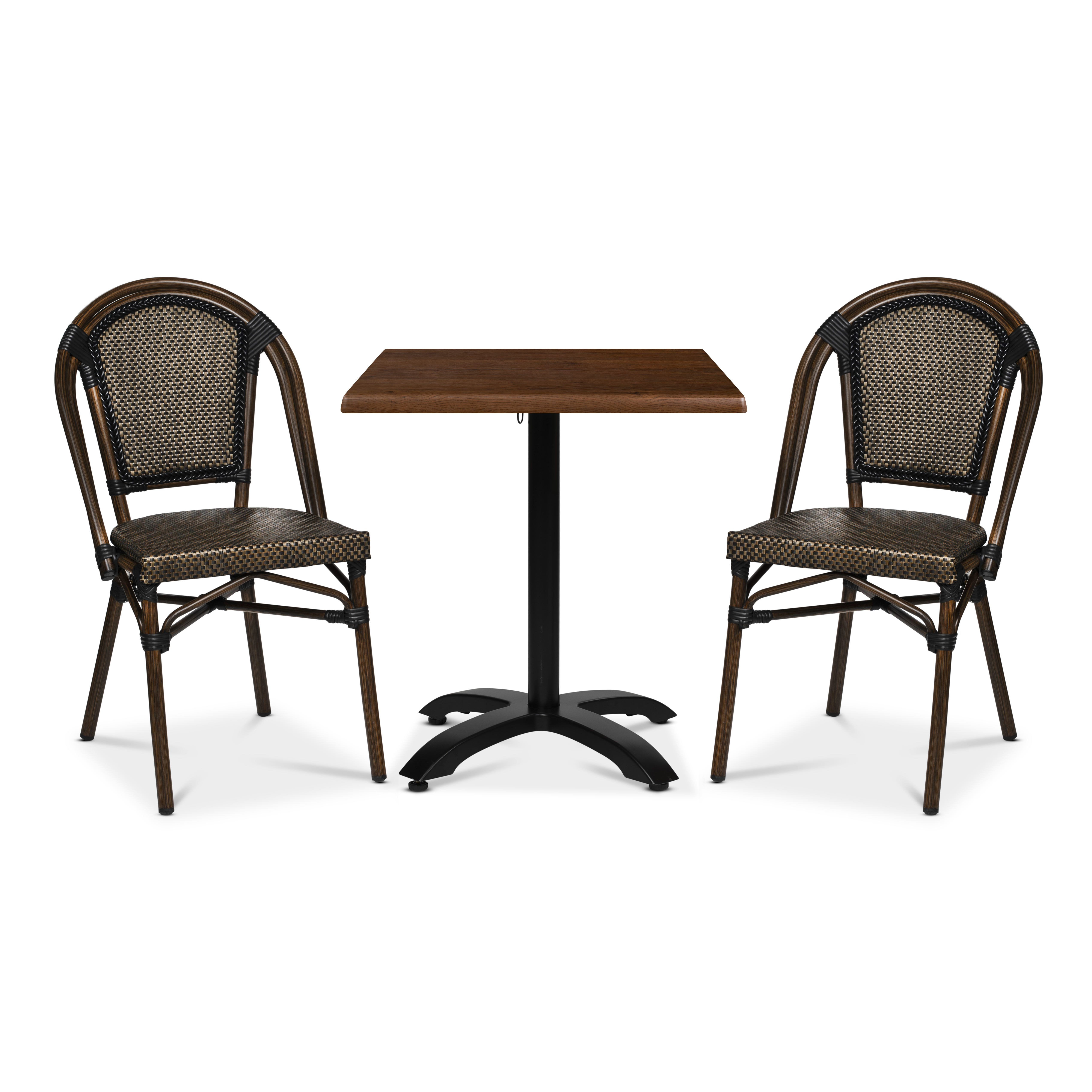 Paris Stol Texteline Svart/Brun