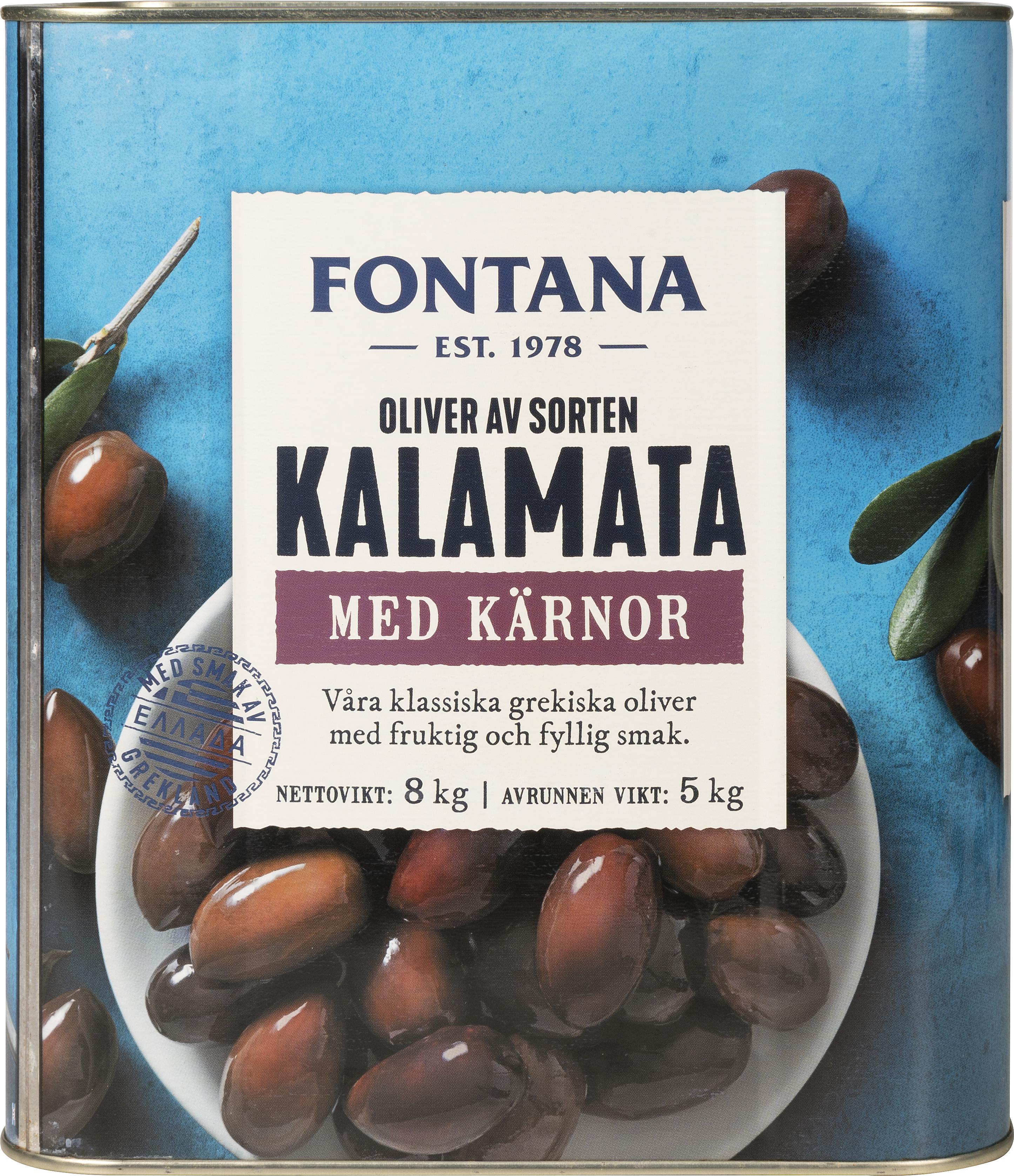 Kalamata Oliver med Kärna