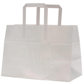 Pappersbärkasse Kraft 38,5g 350x170x245mm 17L Vit