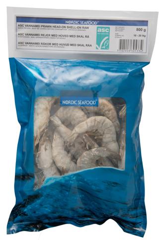 Vannameiräkor Råa med Huvud 10-20/kg ASC