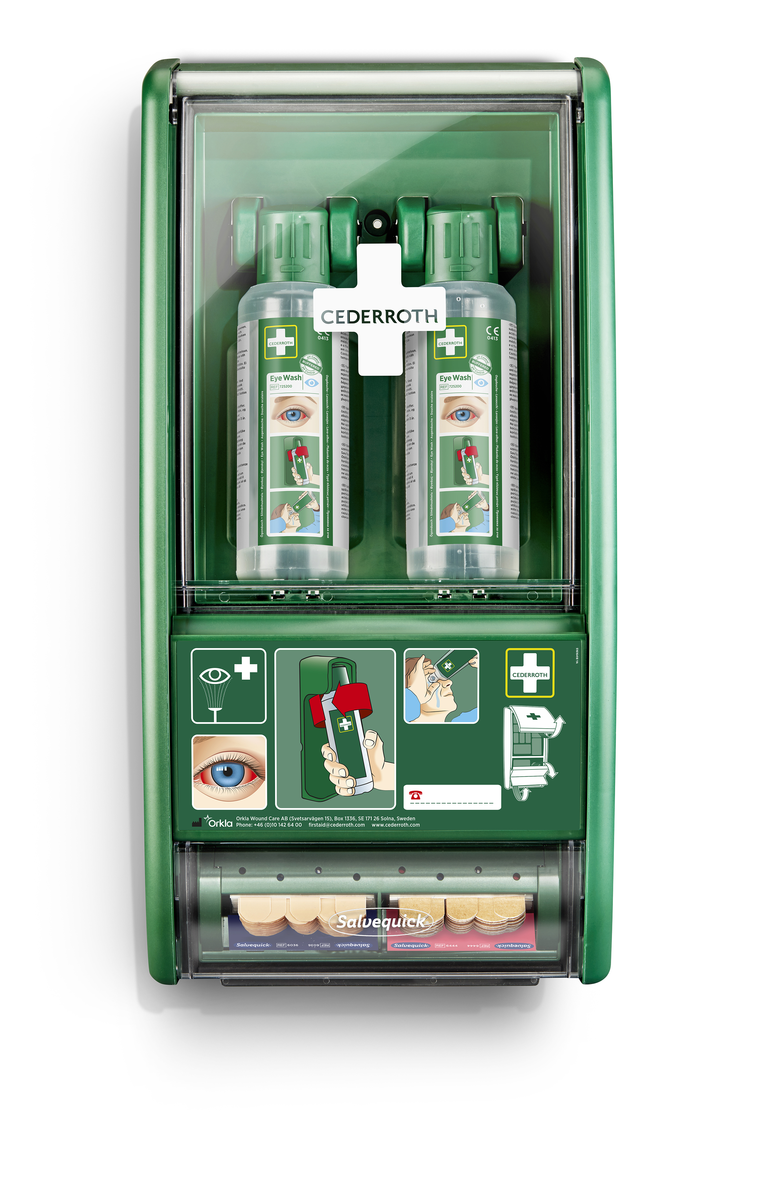 Ögonduschstation 2x500ml med plåsterautomat