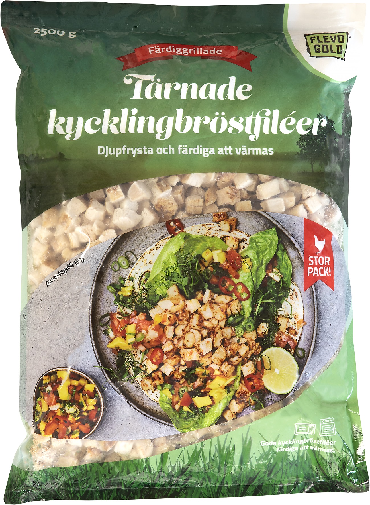 Salladskyckling Grillad Tärnad 12mm