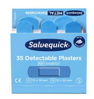 Plåster Spårbara Blå 35-pack Blue Detectable