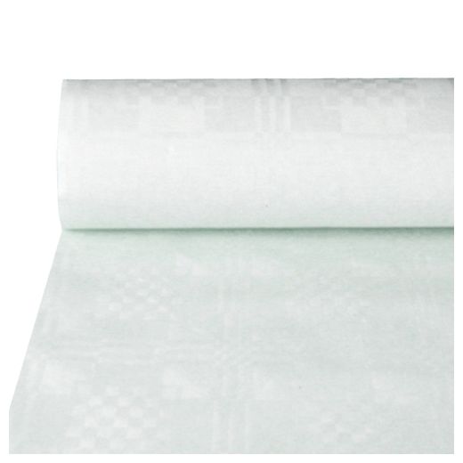 Dukrulle Papper 1,2x50m Damastpräglad Vit