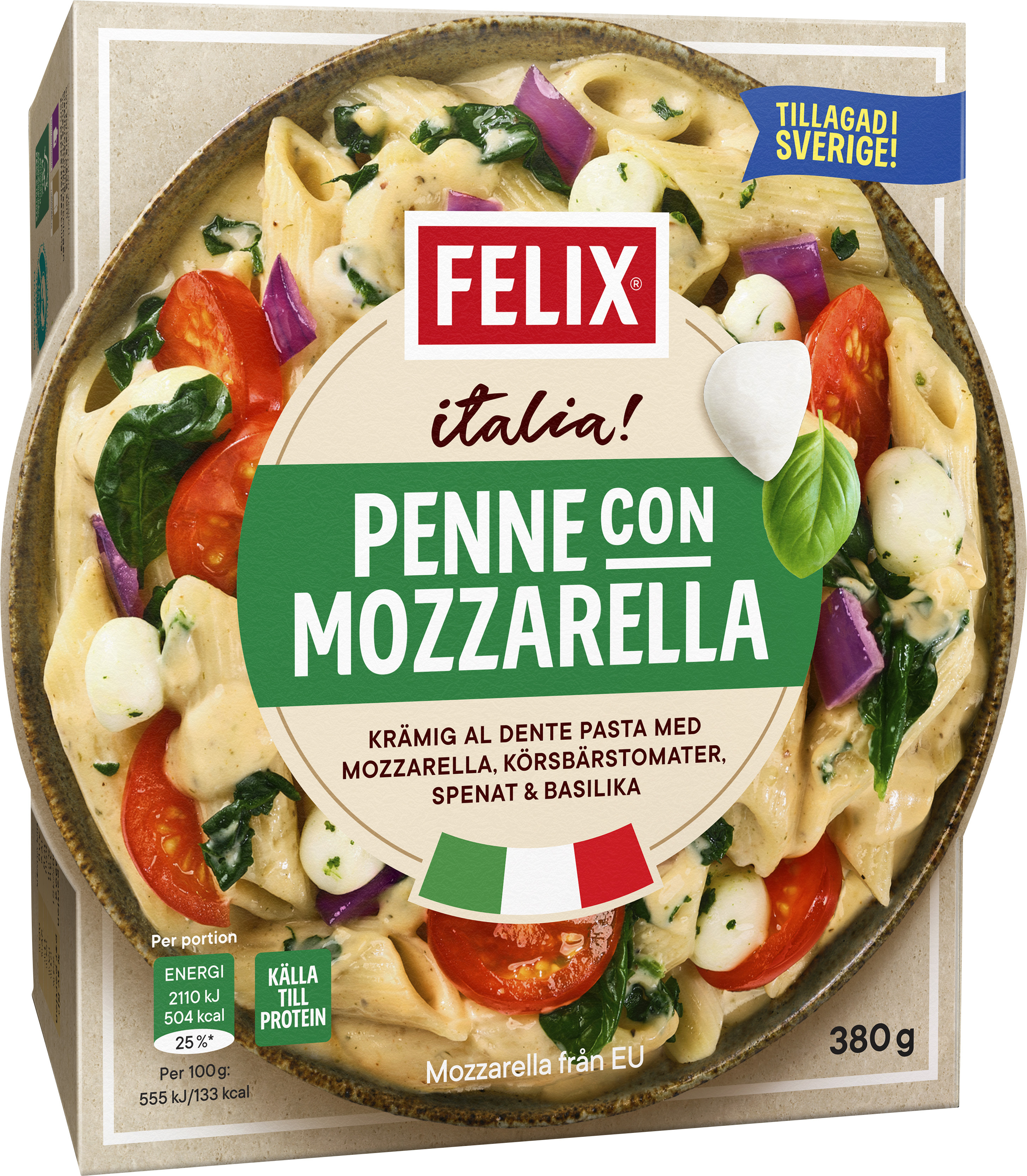 Penne med Mozzarella