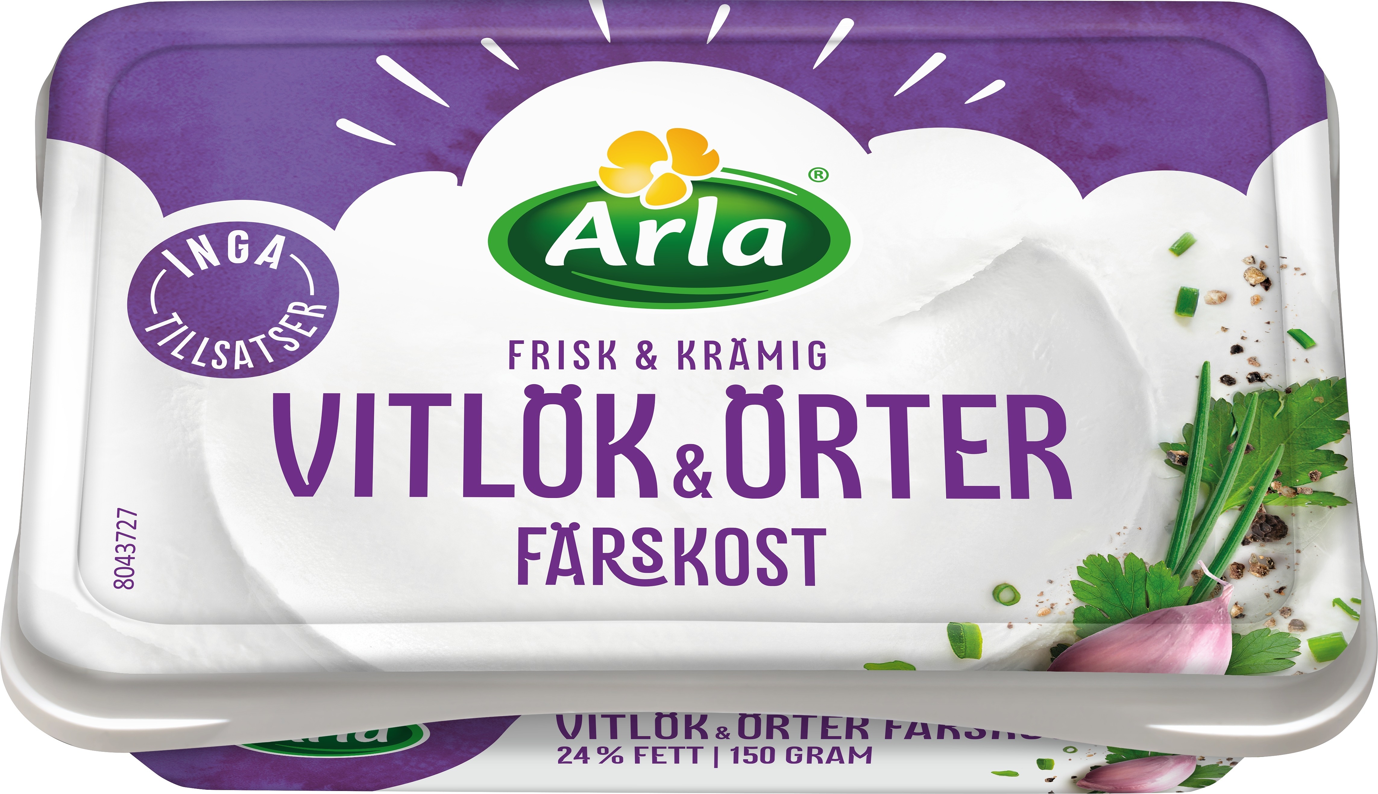 Färskost Vitlök & Örter 24%