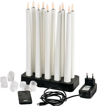 LED-set Antikljus laddningsbara 23x278mm Vit