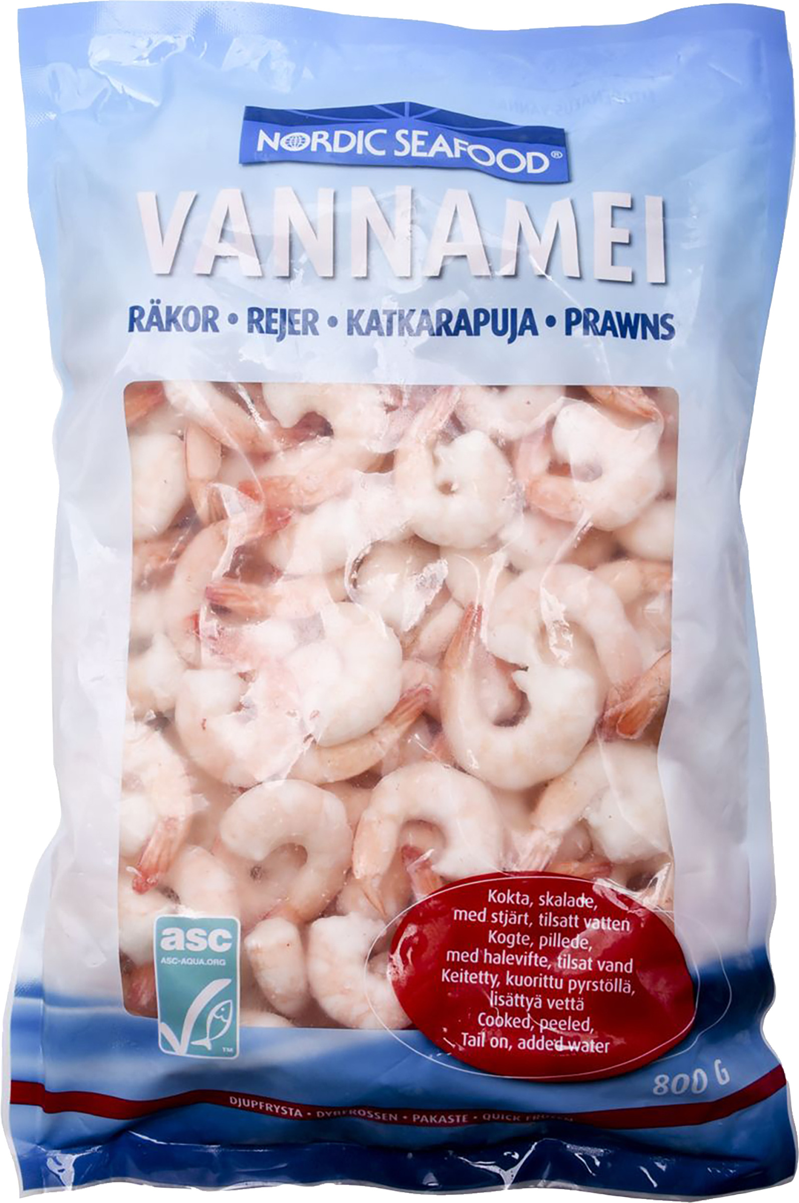 Vannameiräkor Kokta och Skalade med Stjärt
51-60/lb ASC