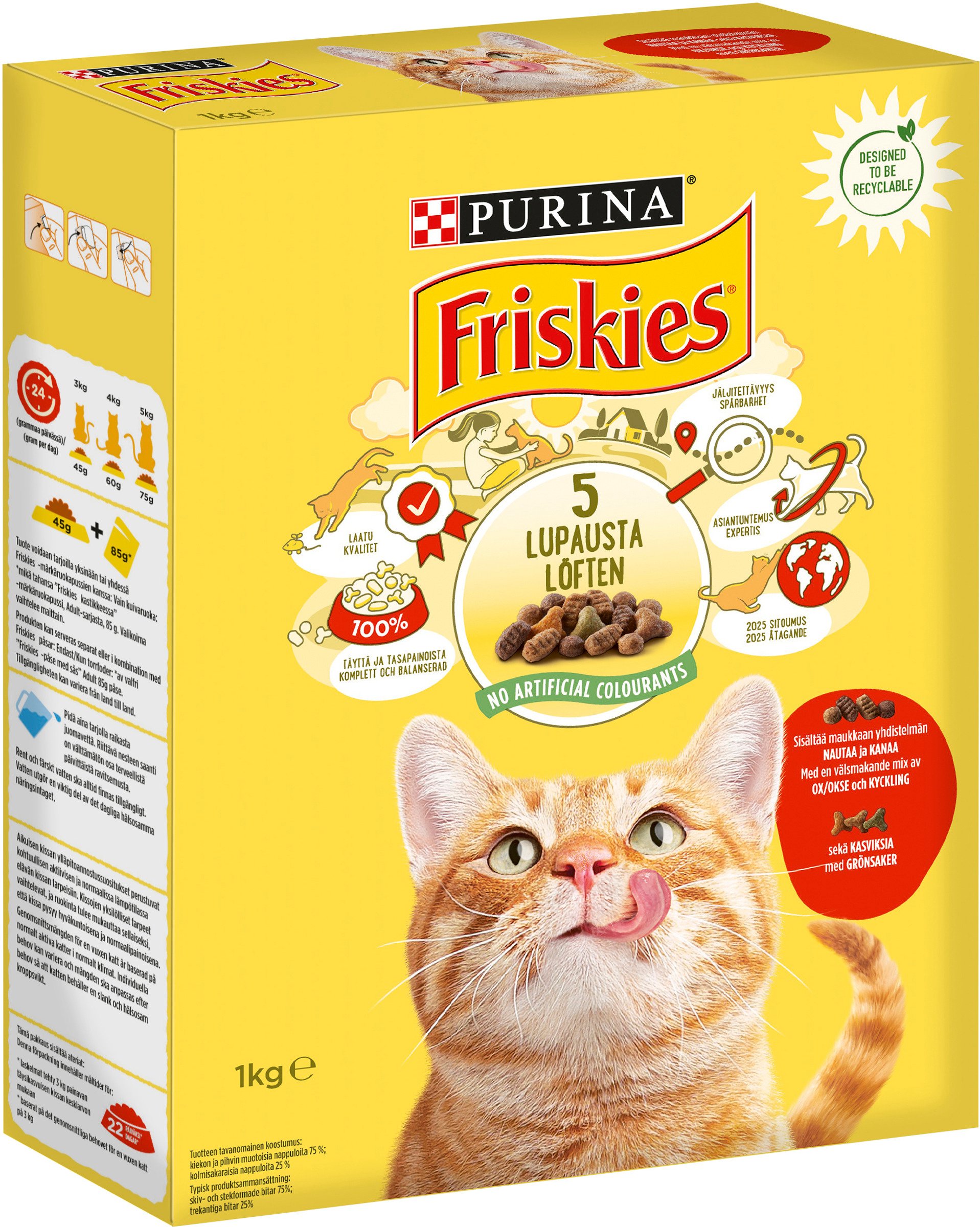 Torrfoder till katt:  Oxkött Kyckling Lever