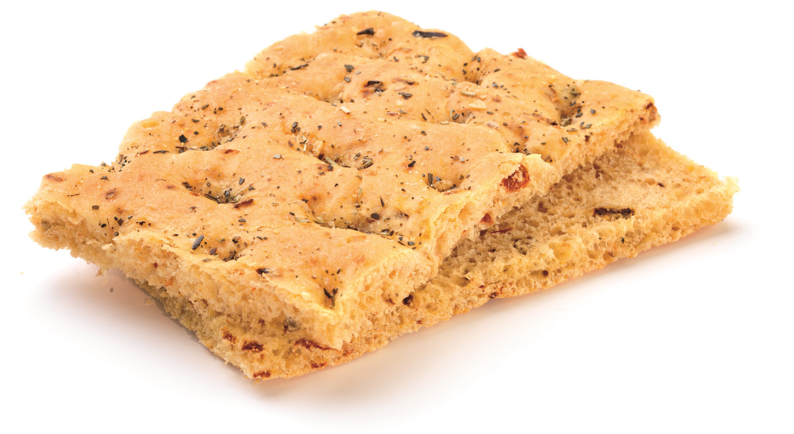 Focaccia Tomat Förskuren