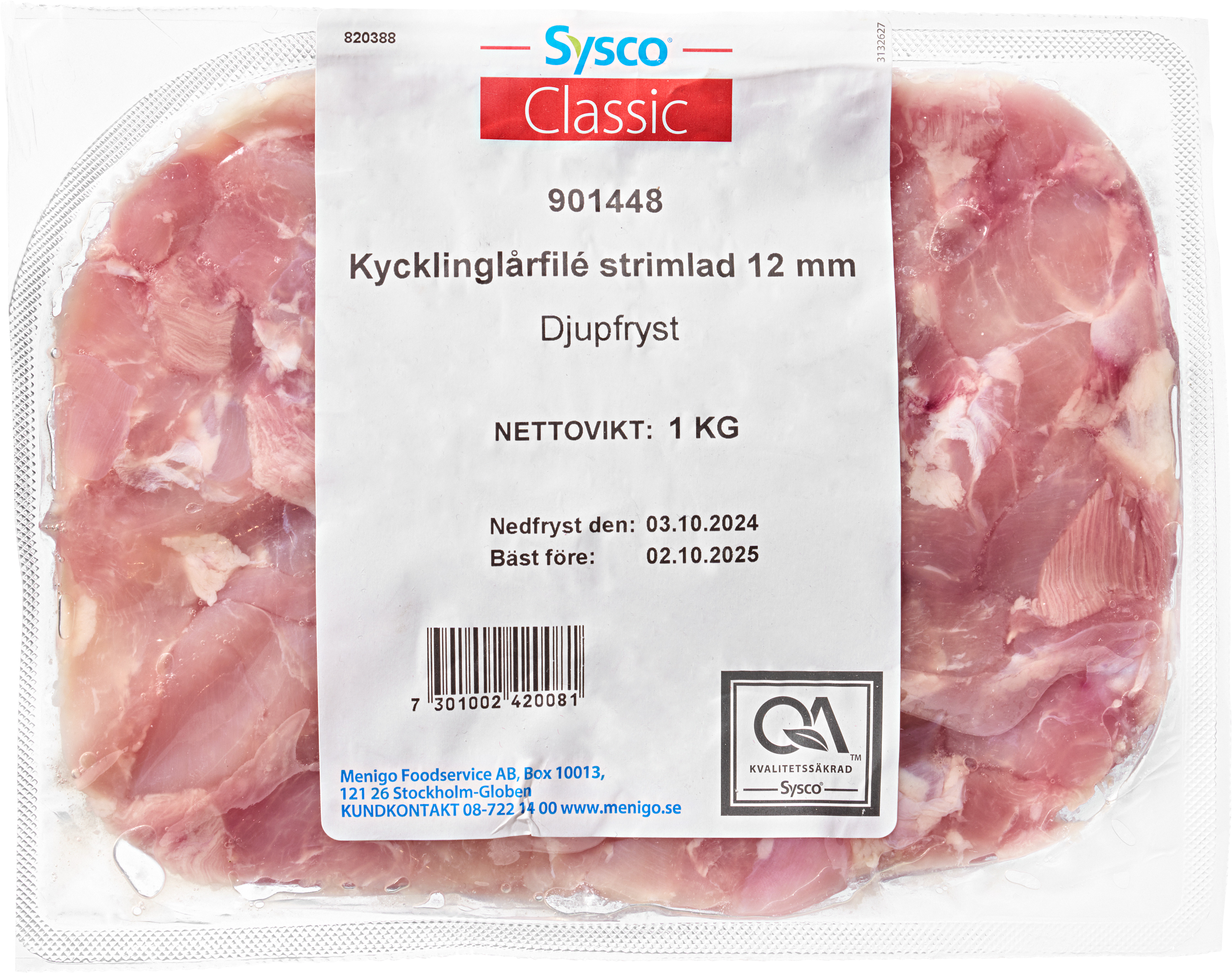 Kycklinglårfilé Strimlad 12mm