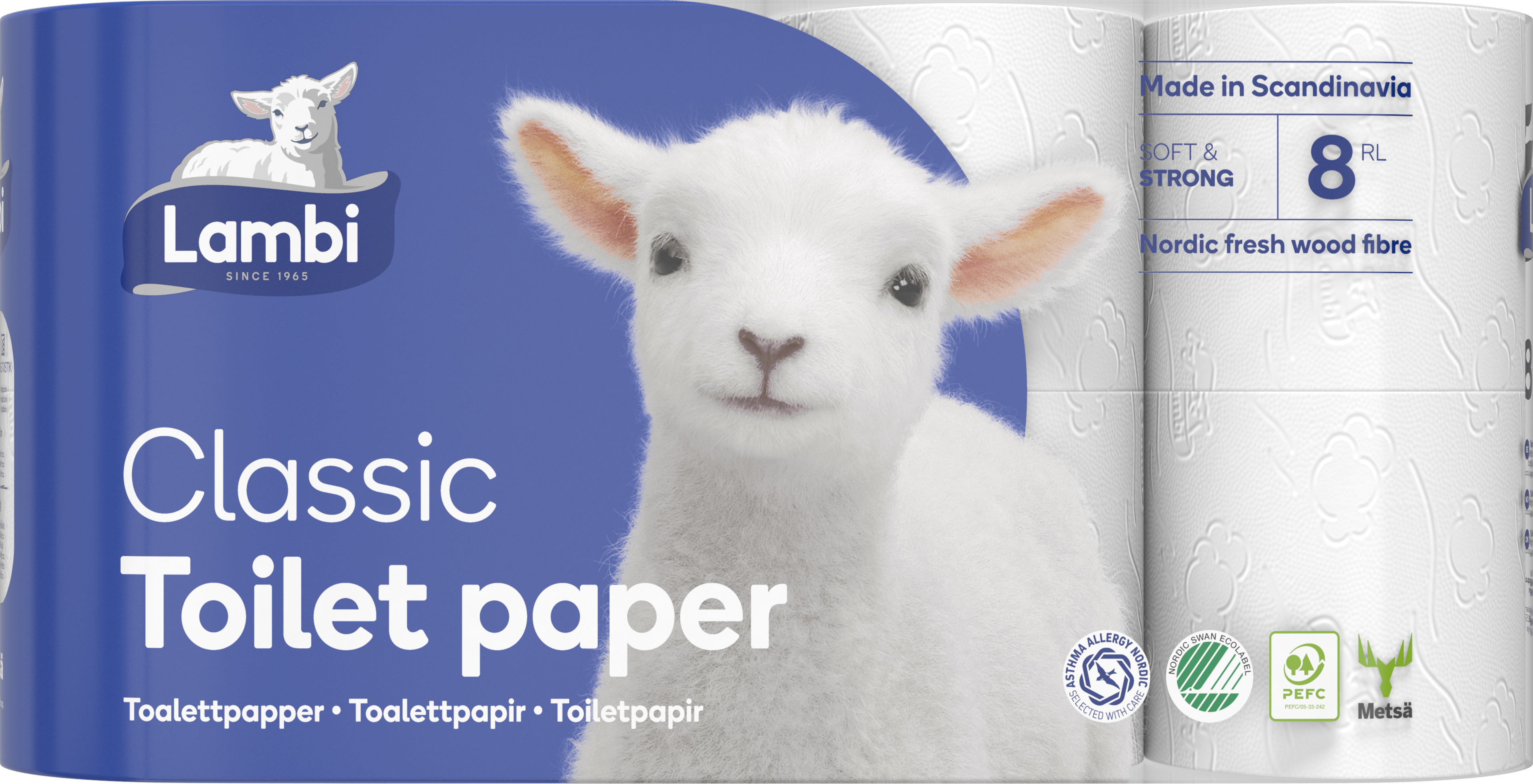 Toalettpapper Classic 3-skikt 8-pack