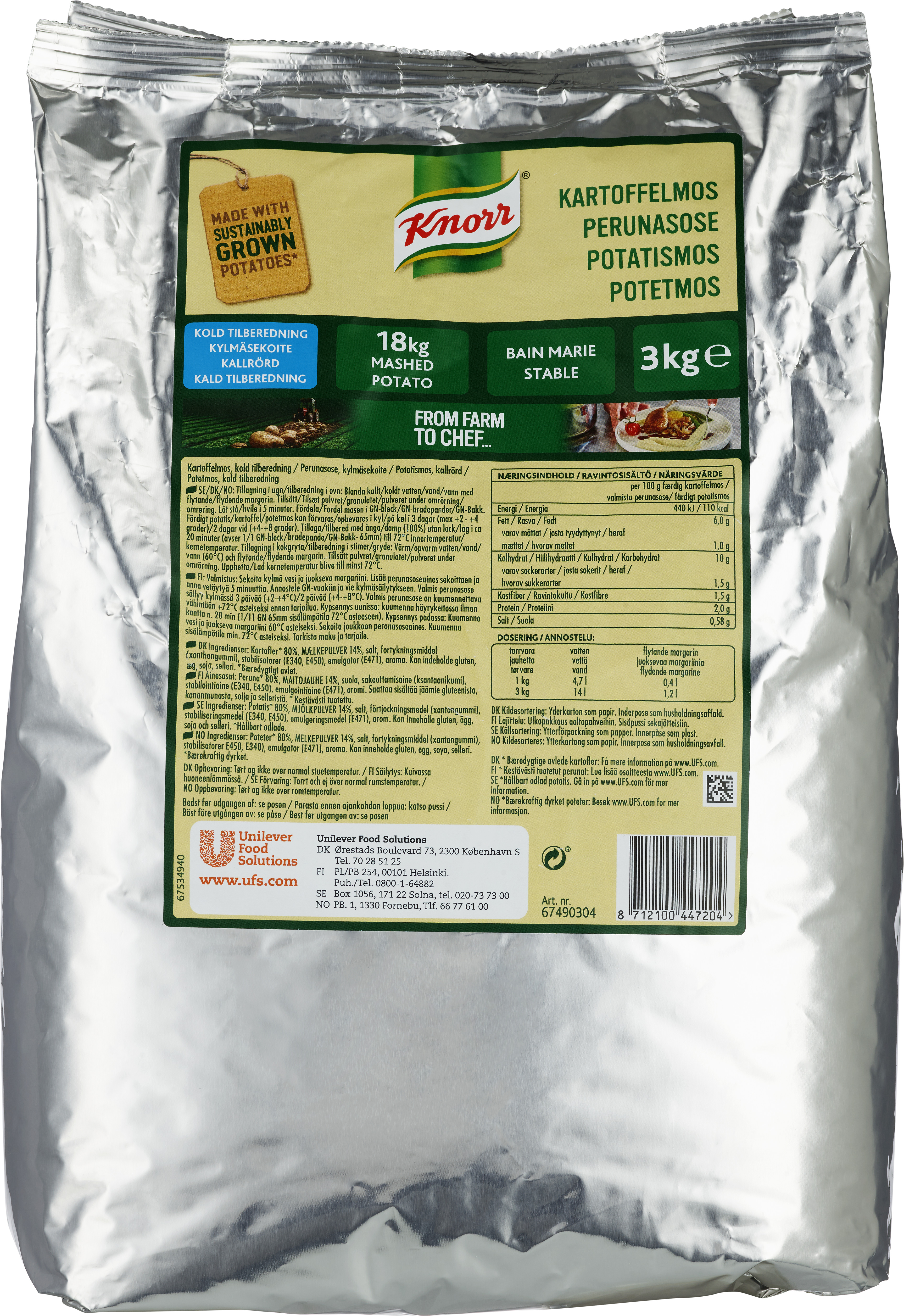 Potatismos Kallrörd