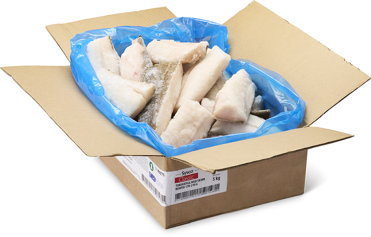 Torskrygg med Skinn 170-210g MSC