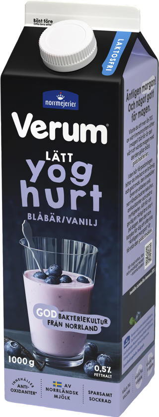 Lättyoghurt Blåbär & Vanilj 0,5% Laktosfri